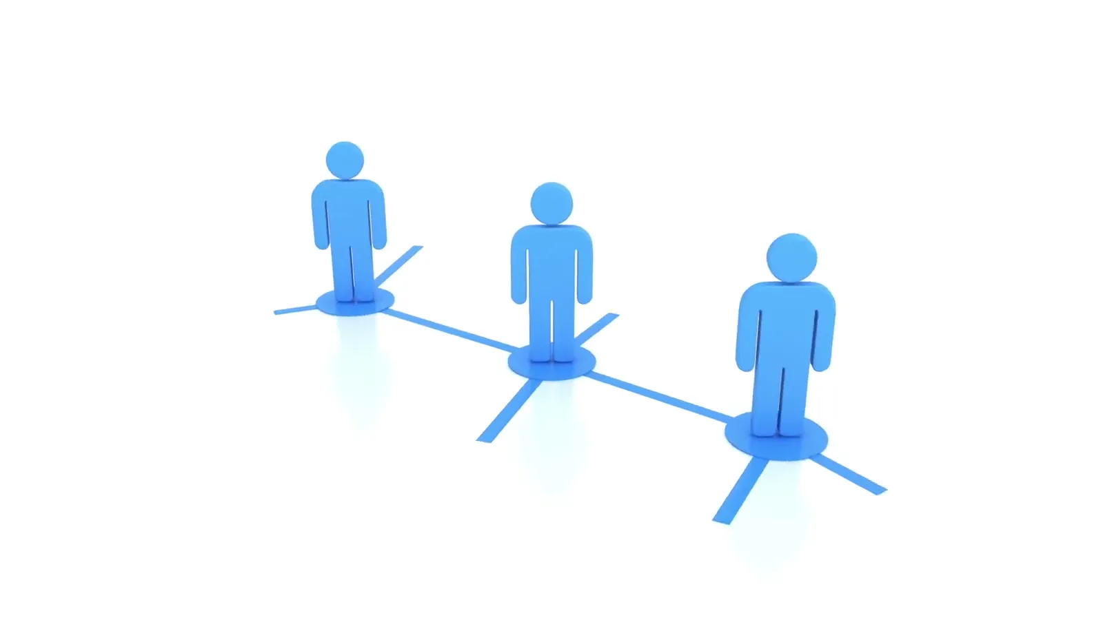 Connected figures forming a network