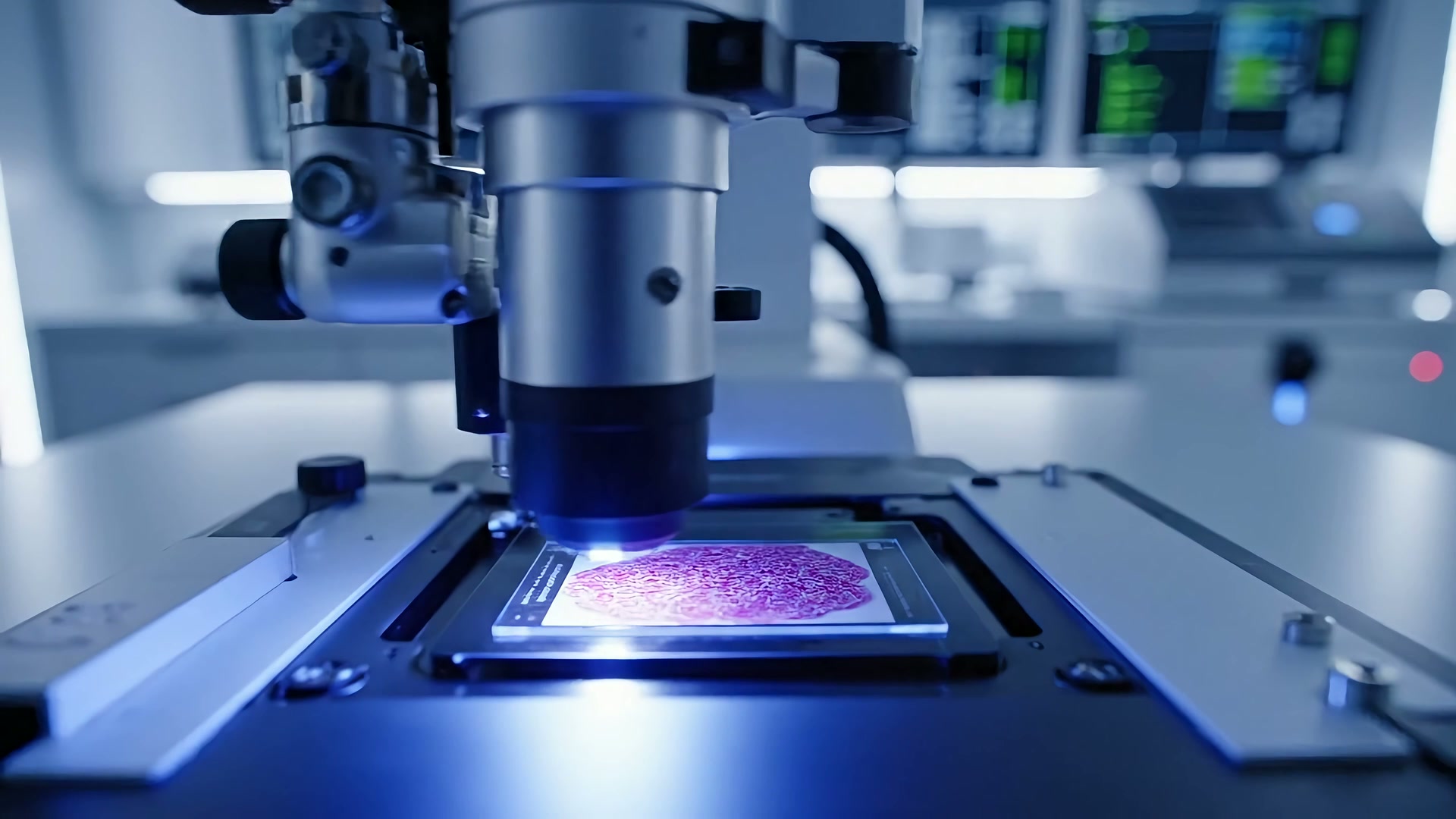 Cinematic lens light cutting through haze, representing the Medical Social Enterprise track